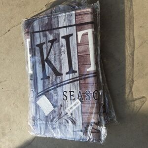 Rustic Kitchen Floor Mat – 50x80 cm Non-Slip Decorative Rug